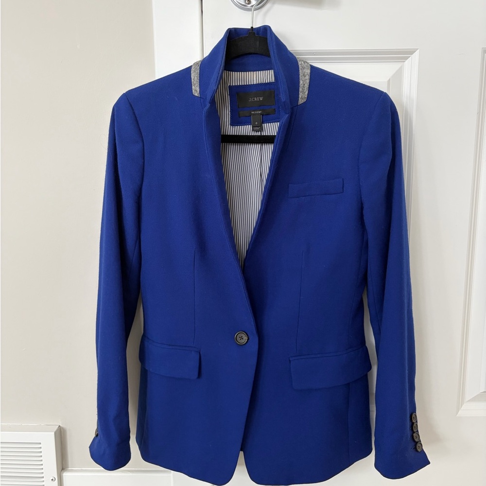 J. Crew Women’s Wool Cobalt Regent Blazer